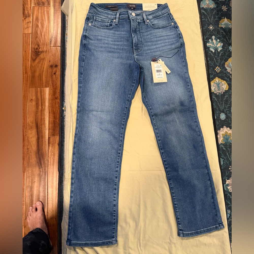 NWT Not Your Daughters Jeans - NYDJ Slim Jeans – Stunning Blue Denim – Size 6P